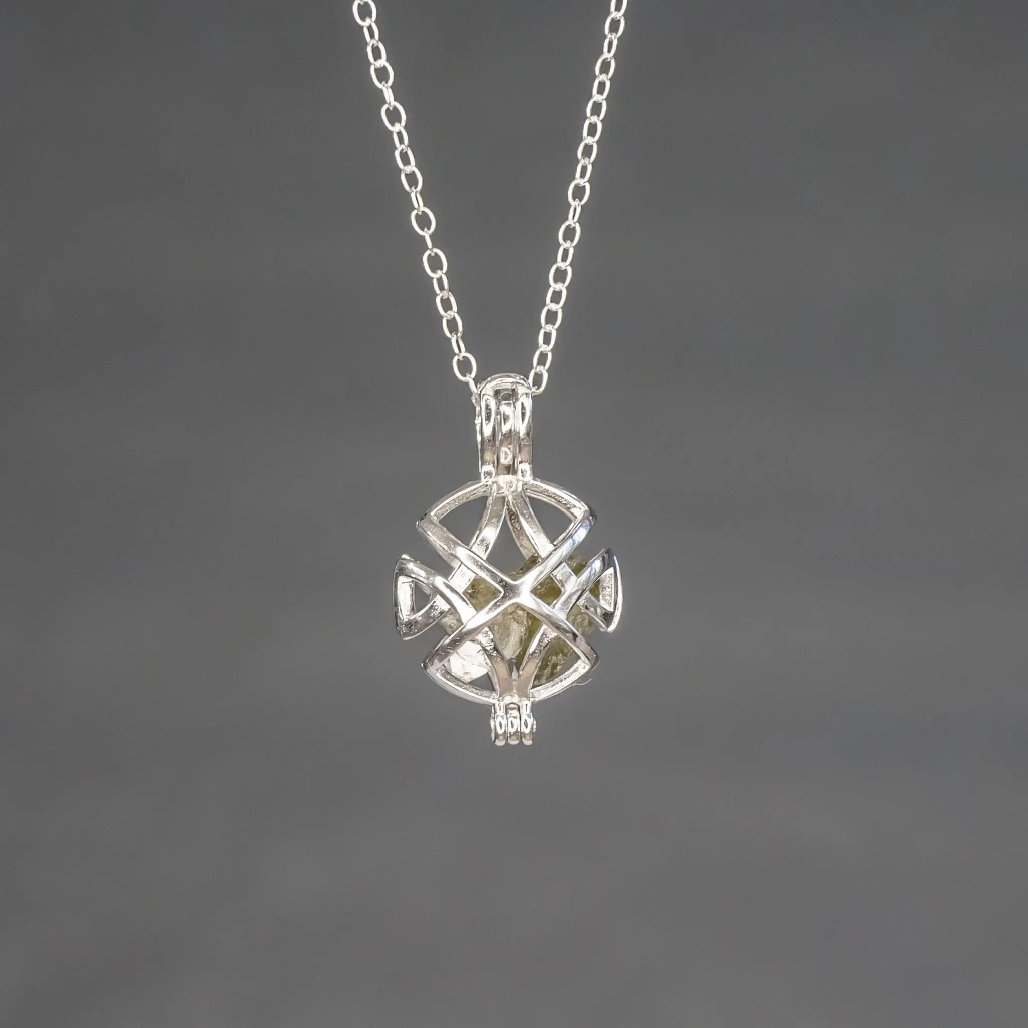 Moldavite Phenakite or Herkimer Silver Necklace with Certificate of Authenticity, 925 Sterling Silver Pendant, Includes Herkimer Diamond, 18-Inch Chain raw diamond rocks
