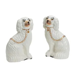 Set of 2 Staffordshire Dog Statues