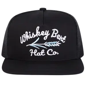 “Whiskey Bent Hat Co.”  3D Embroidery |Street Style High end Adjustable Hip Hop Hat Sunscreen Leisure Hat Spring and Autumn Tourism Beach Vacation Hat trucker hat surf hats