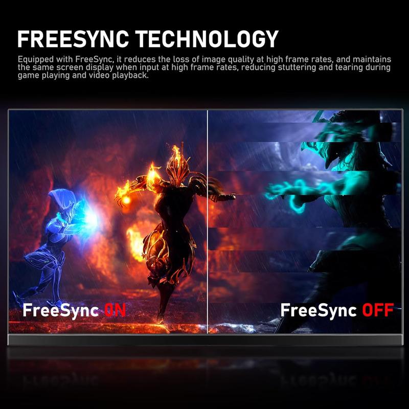 24.5 Inch IPS PC 200Hz Gaming Monitor, FHD 1080p Screen, 1ms Without Bezel, freesync, 99% sRGB, 178 ° Angle View, HDMI、DisplayPort, Compatible with Wall mounting 75 * 75MM - Black