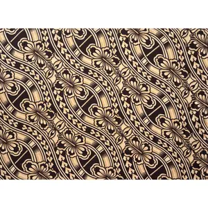 Islands Bloom Tattoo Waves Cotton Light-Barkcloth Fabric | Islands Fabric