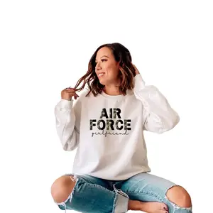 Air Force Girlfriend Sweatshirt, Air Force Girlfriend Gift, Proud Airman Girlfriend, Military Girlfriend Crewneck, Camo Sweater, For Women