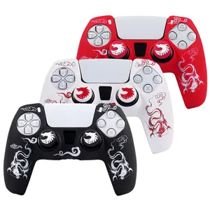 Silicone Protective Case Cover For Playstation 5 Controller Skin Gamepad Games Accessories For PS5 Control with Joystick Caps Game Console Accessories