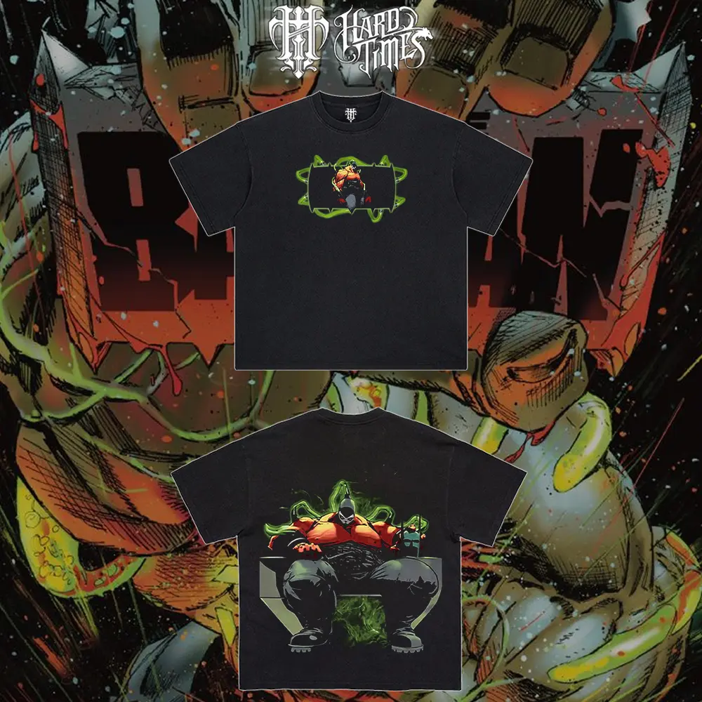 HardTimesClothing - Absolute Bane Gothic Graphic T Shirt, Retro Vintage Black Tee, Dark Streetwear Shirt, Superhero Comic Style Graphic Top, Unisex Casual Short Sleeve Shirt, Oversized Urban Fashion Tee, Gift for Men, Gift for Women