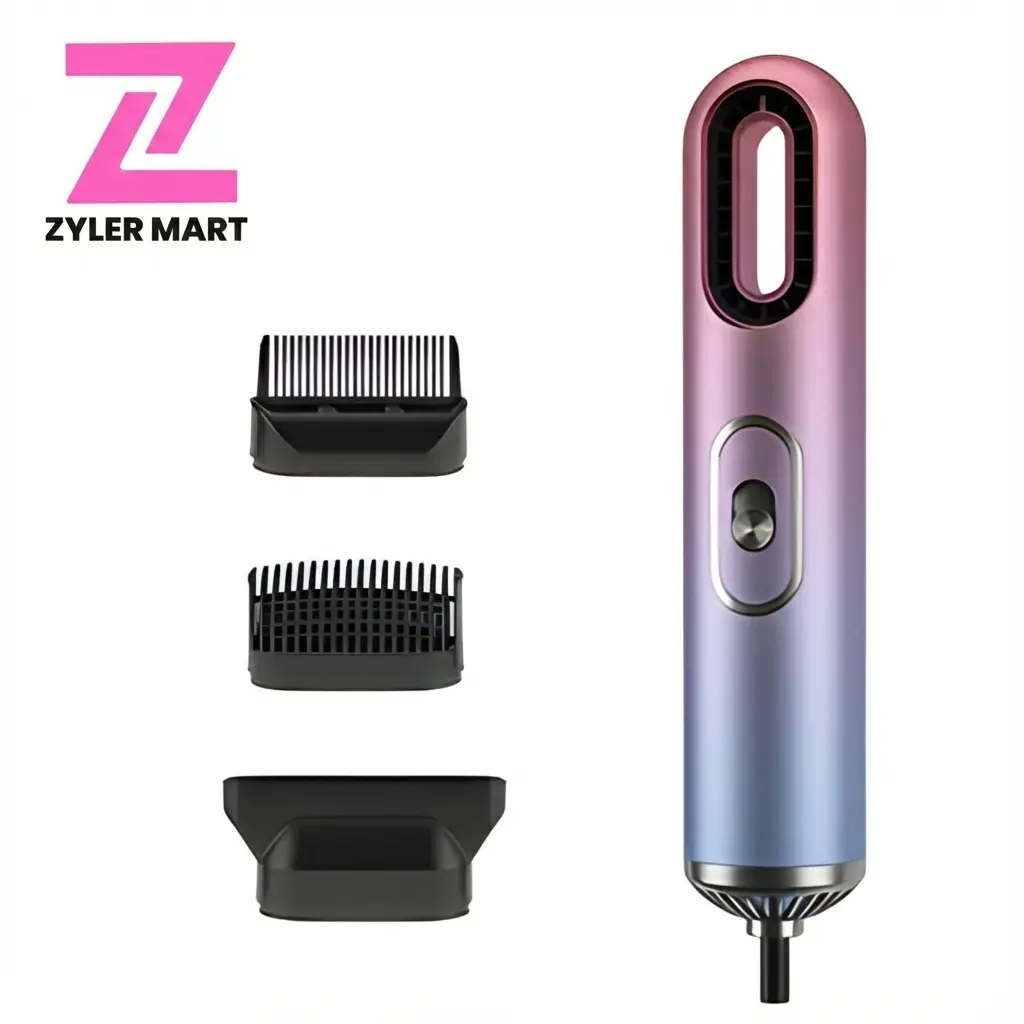 Ionizer Hair Dryer Set with 3 Speeds, Hot-Cold Air, Constant Temperature, Abs, Smoothing, Heat Protection, 3 Attachments for Frizz Control & Hair Styling