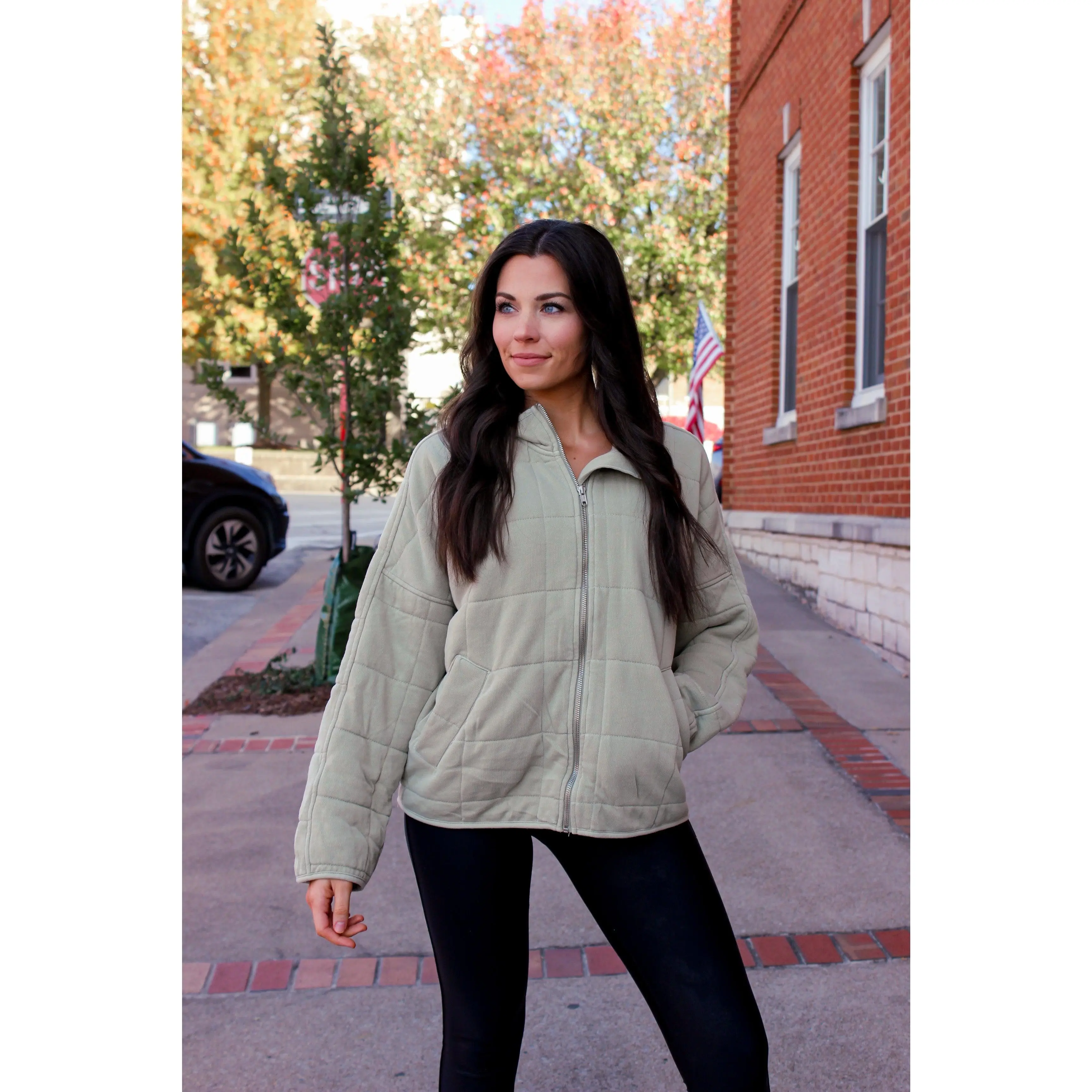 Quinn Quilted Jacket - Olive
