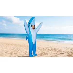 Kids Inflatable Shark Costume Set Stegosaurus Inflatable Shark Costume Kids, Halloween Shark Inflatable Costumes Funny Blow up Costume for Boys Girls