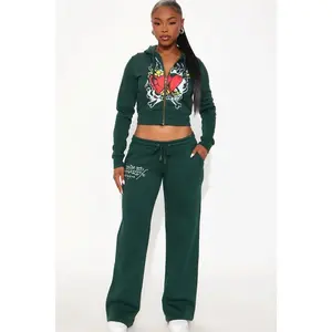 Ed Hardy Twin Flame Wide Leg Pant - Hunter 5