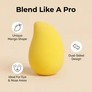 Small Mango Makeup Sponge Set Ultra Soft Absorbs Water Expands Non-Pilling Dual-Use Powder Puff, Perfect for Dry & Wet Application Beauty Sponges