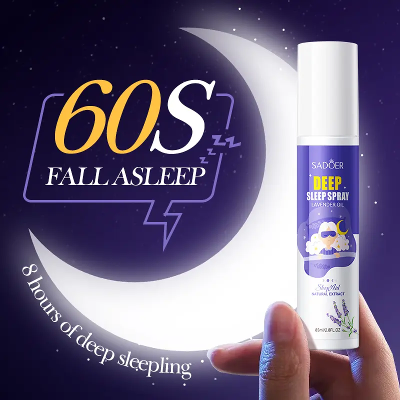 SADOER Deep Sleep Spray Lavender Essence Soothing Relaxing Sleep Aid