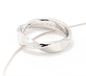 Christian James by Scott Grimes Sterling Silver Ripple Message Band Ring