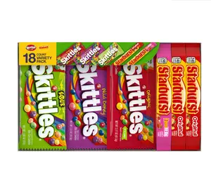 Mars Mixed Skittles & Starburst Variety Pack Chewy Candy Assortment -18 Bars Box