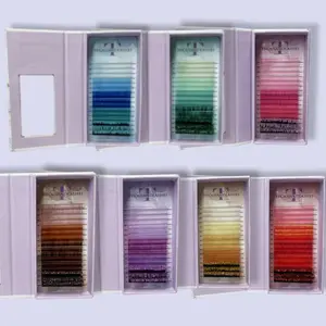 0.05 CANDY COLOR LASHES MIXED LENGTH Eyelashes Makeup Cosmetic