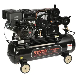 VEVOR 15HP Gas Powered Air Compressor,  30 Gallon Horizontal Air Compressor Tank, 33CFM@115PSI Gas Driven Piston Pump Air Compressed System with 115PSI Max Pressure for Construction Sites Workshop