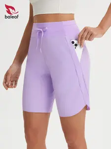 BALEAF Women's Bermuda Long Shorts with Pockets 9 inch High Waisted Quick Dry Athletic Knee Length Shorts Walking Summer Casual