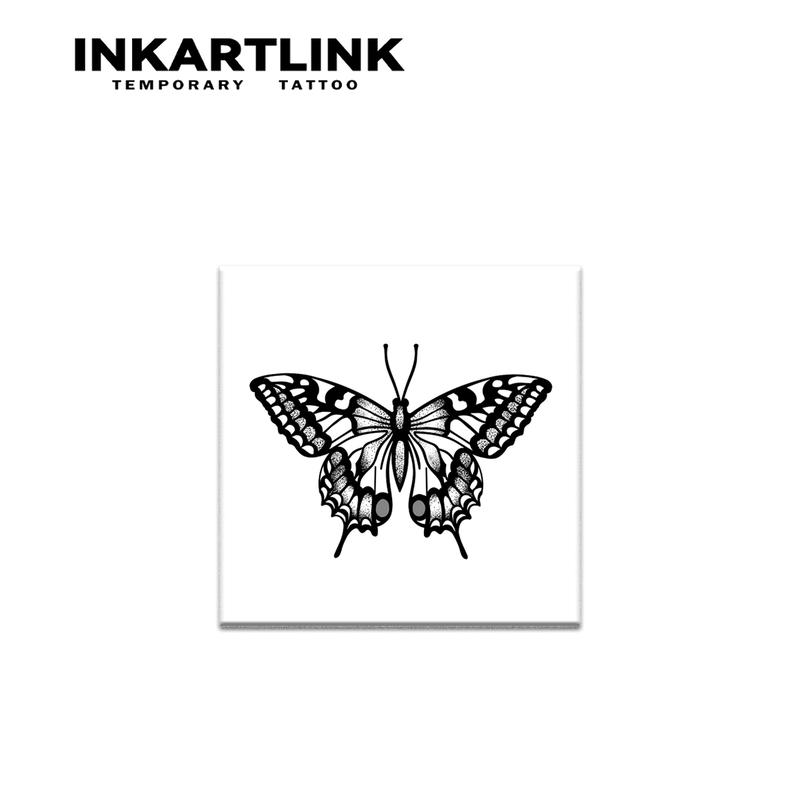 INKARTLINK Tattoo Tech, 2 Sheets Semi-Permanent Temporary Tattoos,Butterfly Design, Adult Art Design,Lasts 1-2 Weeks, Waterproof, Realistic Look, No Adhesive, No Reflection,For Man And Woman,Ideal for Swimming, Party