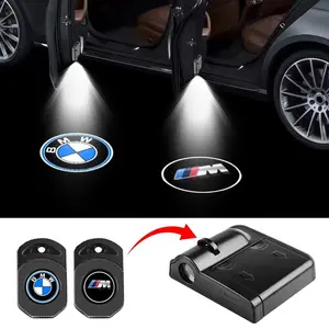 Custom Car Door Projector, LED Shadow Light, Car Lights, Suitable for Bmw Accessories, Car Logo, Wireless Welcome Lamp
