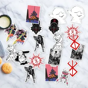 Stickers Pack 20 Pcs Berserk Skateboard Luggage Colorful Water Vinyl Guitar Aesthetic Bottle Waterproof Bumper Car Bike Laptop