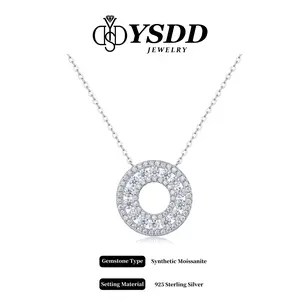 Double Round Necklace vs Synthetic Moissani Stone Necklace
