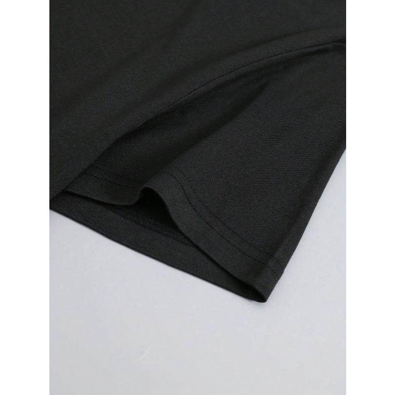 2PAC Letter and Portrait Print Fashion Slimming Round Neck T-Shirt, Casual Polyester Short Sleeve Top for Women, Spring/Summer, Cute T Shirts - Premium 180g Black Cotton Round Neck