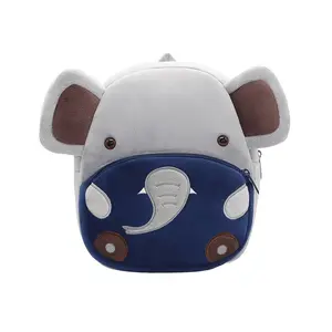 Kids Cartoon Elephant Shaped Backpack, Cute Plush Backpack for Kids, Casual Trendy School Bag for Boys & Girls, Fluffy Backpack