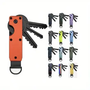 Smooth Aluminum Key Organizer - Compact Metal Keychain | Simple, Lightweight, Portable, With Safety Twist Lock | Scratch-Resistant, Ideal Gift For Men And Women, Cute Keychain