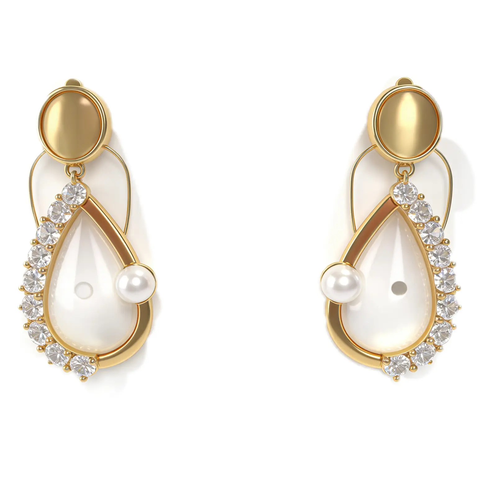 Cat Eye Drop Earrings