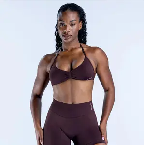 (with logo) DFYNE Maximum Support Impact Strappy Bra  Gym Top Quick-Dry Compression Fitness Set
