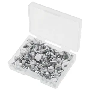 Wall Plate Screws, 100 Pcs White Outlet Screws 3/8" Long 6-32 Thread Light Electrical Cover Panel Switch Plate Screws PS-W
