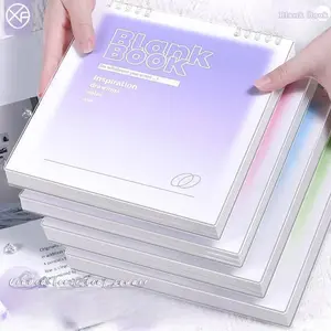 Square Loose Leaf Grid Notebook with Top Flip Binder, Removable Refillable Pages, Thick Paper, Smooth Writing, 180° Lay Flat & 360° Foldable, Ideal for Study Notes, Grid Journaling, Planning and Drawing, Travel Diary Notebook Spiral Notebook Journal