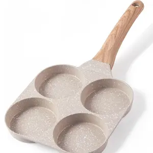 Nonstick Creative Pancake Pan – CAROTE 4-Cup Granite Egg & Omelette Skillet for Gas and Induction