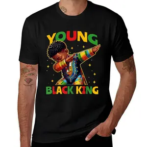 Young Black King Mens T Shirts Cotton Short Sleeve T-Shirt Crew Neck Tees Casual Shirt