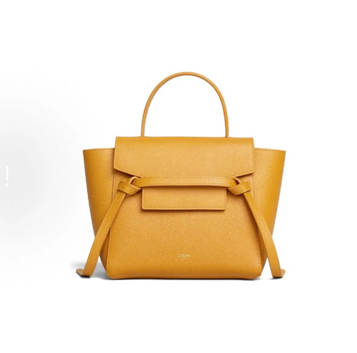 Pre-owned Celine Nano Belt Bag Naples Yellow (223583), Excellent Very Good Top Handle Belt Bags for Small Leather Goods Collection
