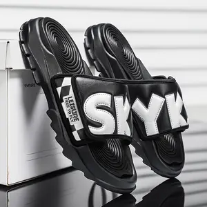 LIDARDAR Men's Casual Slippers Adjustable Elasticity Anti-Slip Height Increasing Sandals Ins Fashion Trend Outdoor Indoor Wear Flip Flops