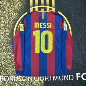2010 2011 Home retro No.10 Messi long sleeveSoccer jersey