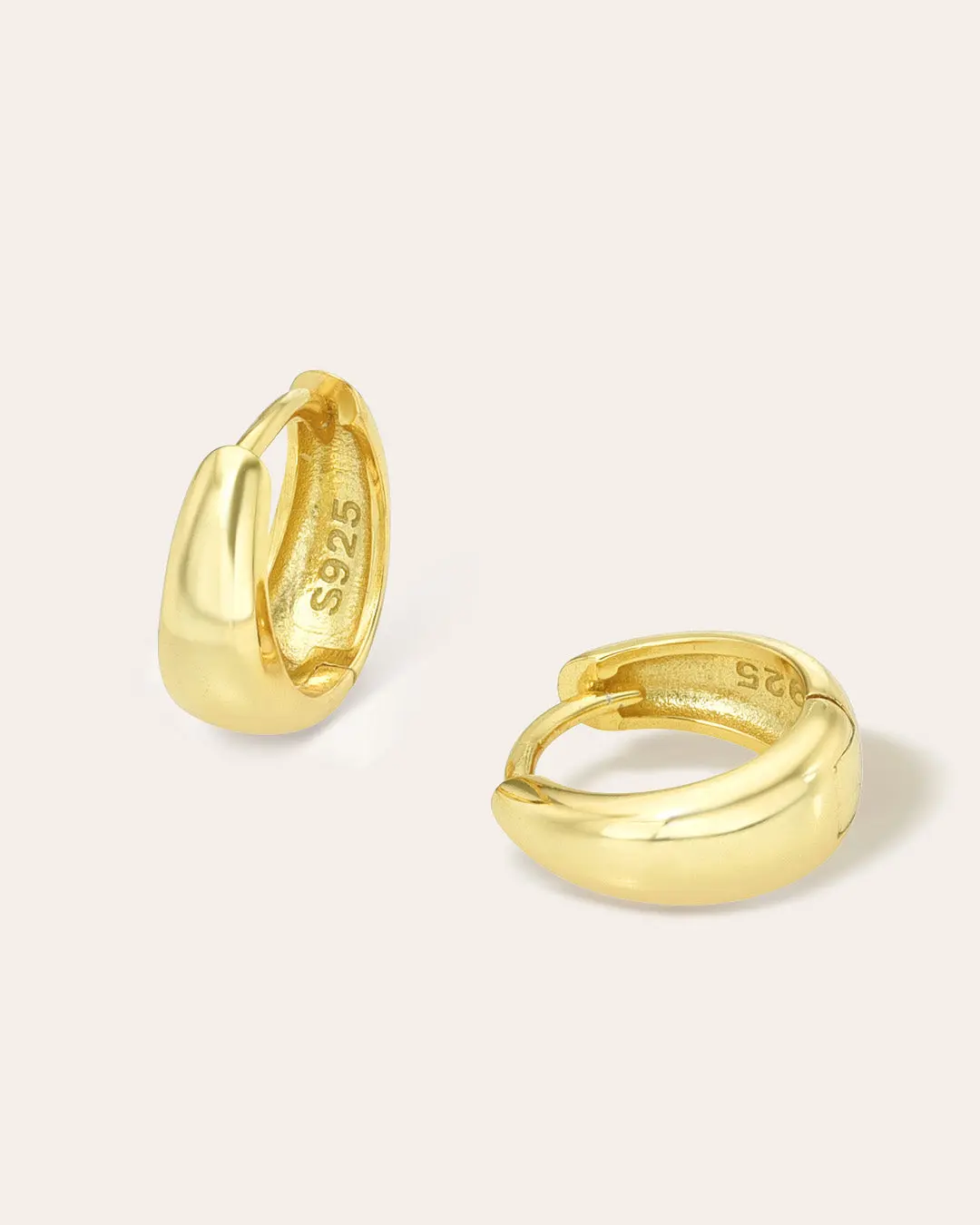Mini Dome Huggie Earrings