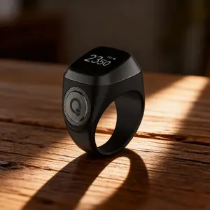 Smart Prayer Beads Ring, Supports APP, 33/66/99 Vibration Alerts, Waterproof Counter, Suitable for Muslim Prayers