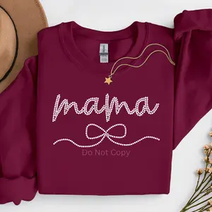 Mama Coquette Bow Pearl Transfer