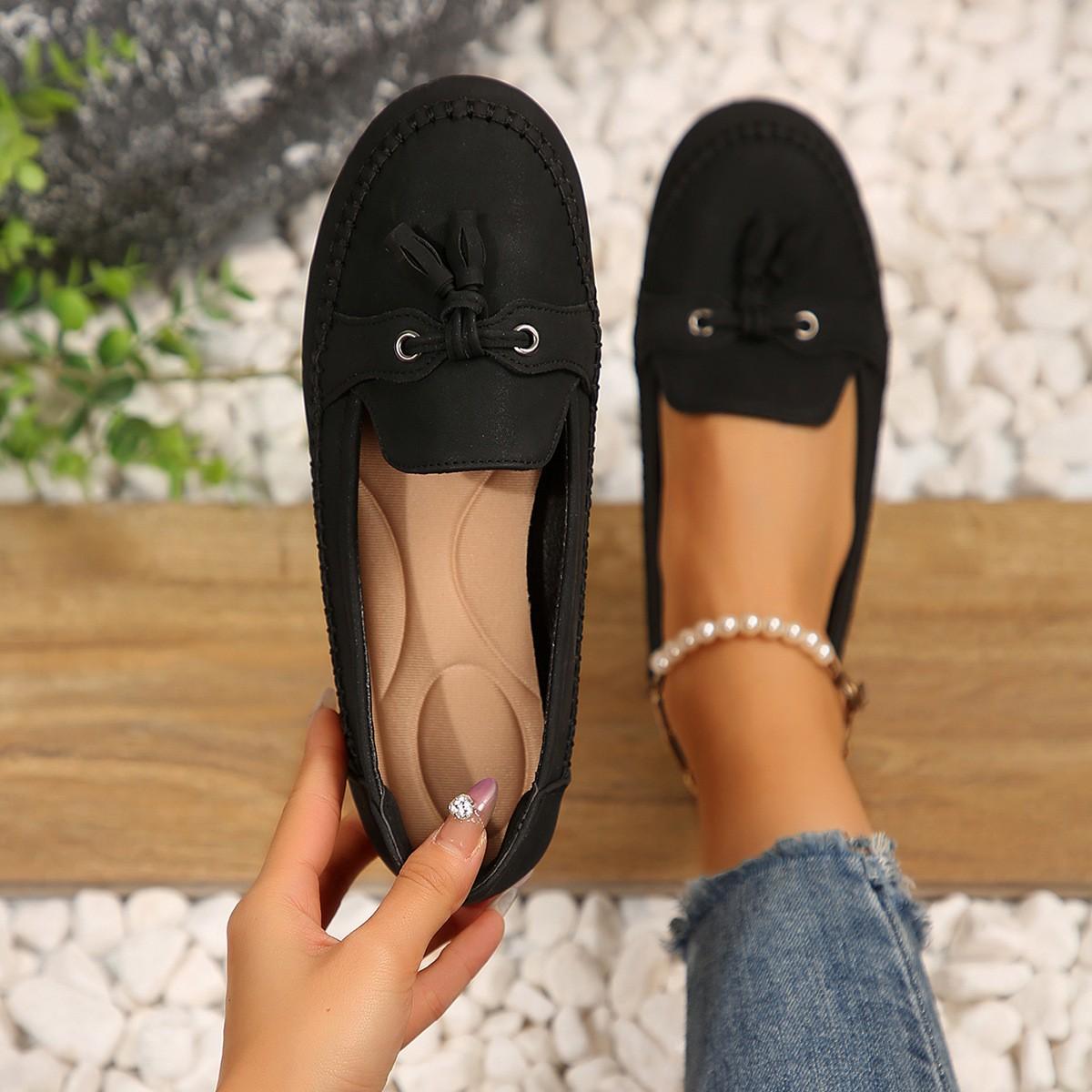 Women's Round Head Loafers Fashion Non-slip Soft Comfortable Flats Shoes Women's Round Head Loafers Fashion Non-slip Soft Comfortable Flats Shoes