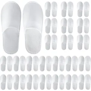 28 Pairs White Disposable Non-Slip Slippers with Pouch for Guests Hotel Spa Travel Shoeless Home Flipflop Adhesive Corner Shower Shelf with Hooks Creative Design Sink Drain Strainer with Filter