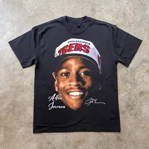 Allen Iverson 76Ers Heavyweight Unisex T-Shirt, Big Head Vintage