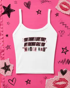 You Think I Love You Graphic Crop Tank | Funny Statement Cami