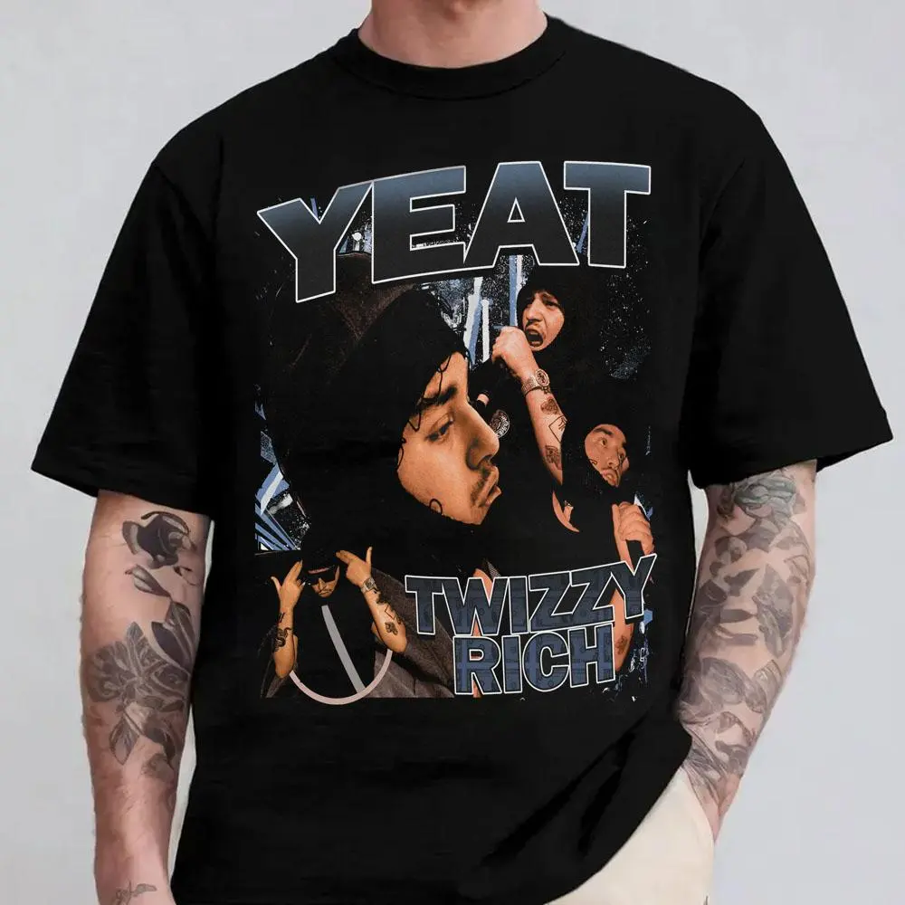 Yeat Vintage Music T-Shirt, Trap Rap Graphic Tee, Heavy Cotton Apparel