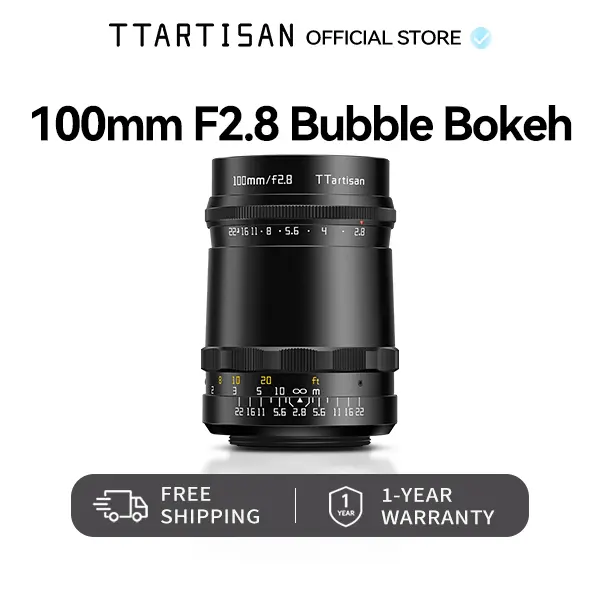 TTARTISAN 100mm F2.8 Bubble Bokeh Full Frame Manual Focus Lens, M42 Mount - Portrait & Creative Camera Lens for Dreamy Bokeh Effects