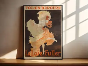 Folies Bergere La Loie Fuller vintage french art poster print