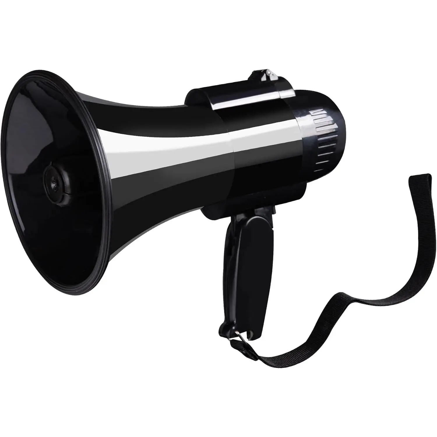 30W Megaphone with Siren & 240s Record-Adjustable Vol Control Cover Up to 800 Yards Range Fit for Sport Games Cheerleading Coaches Event Organizers