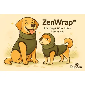 Pupora ZenWrap Dog Mood Soothing Anti-anxiety Jacket Winter Apparel for Dogs in Army Green & Dark Blue Sizes XS-XXXL Pet Clothing