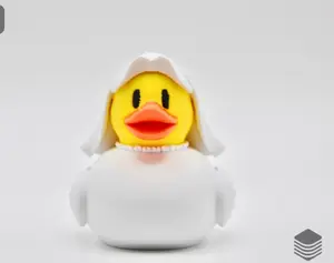 Bride and Groom Ducks: 3D Printed Off Roading Wedding Cake Topper Dashboard Ducking Gift