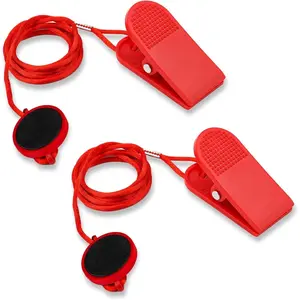 2pcs Universal Treadmill Magnet Safety Keys, Round Large Plastic Treadmill Key Re