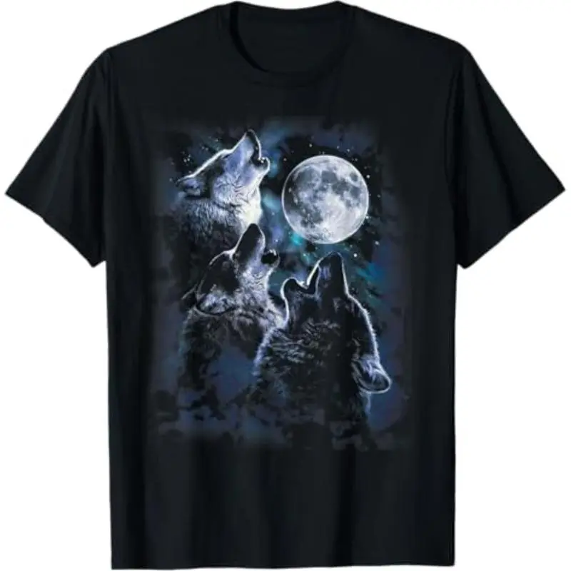 Wolf Howling At The Moon T-Shirt Wildlife Wolves Lovers Men T-Shirt funny graphic tee